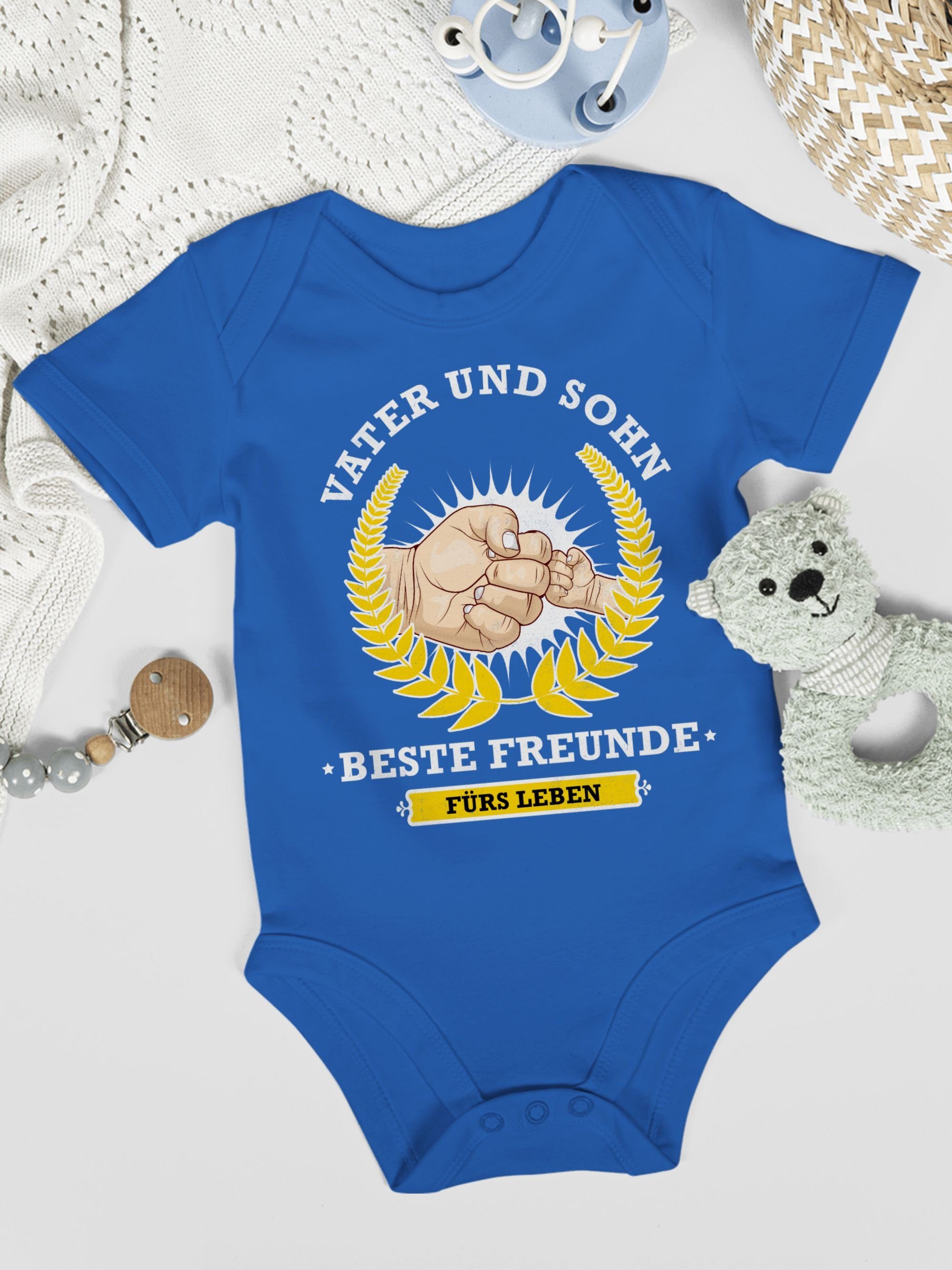 - beste fürs Vatertag Royalblau Vater Baby 3 Leben Freunde Shirtbody Shirtracer Sohn Geschenk und