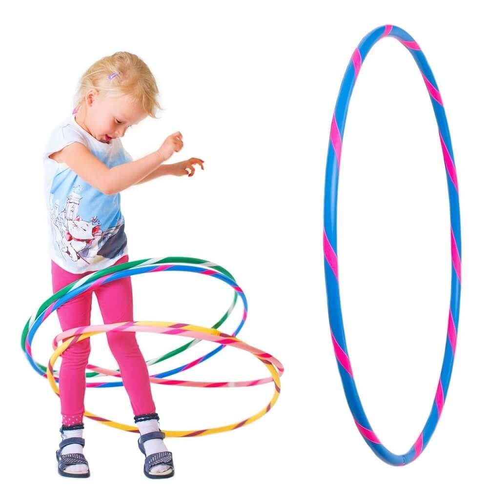 Hoopomania Hula-Hoop-Reifen Bunter Kinder Hula Hoop für kleine Profis, Ø70cm, Blau-Pink
