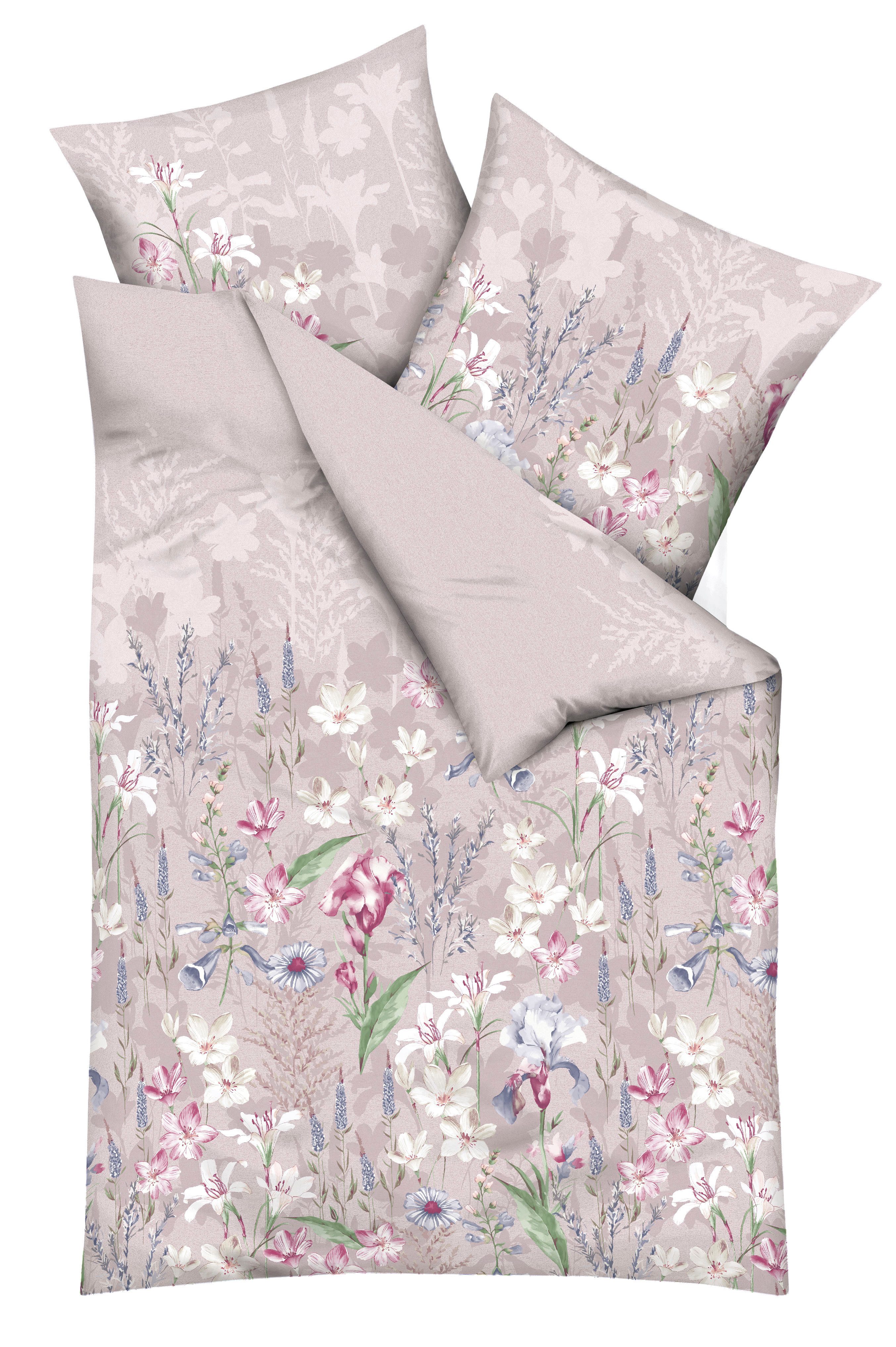 Kaeppel Bettwäsche Lily, Feinbiber, 2 teilig, Mit Blumenmuster günstig online kaufen