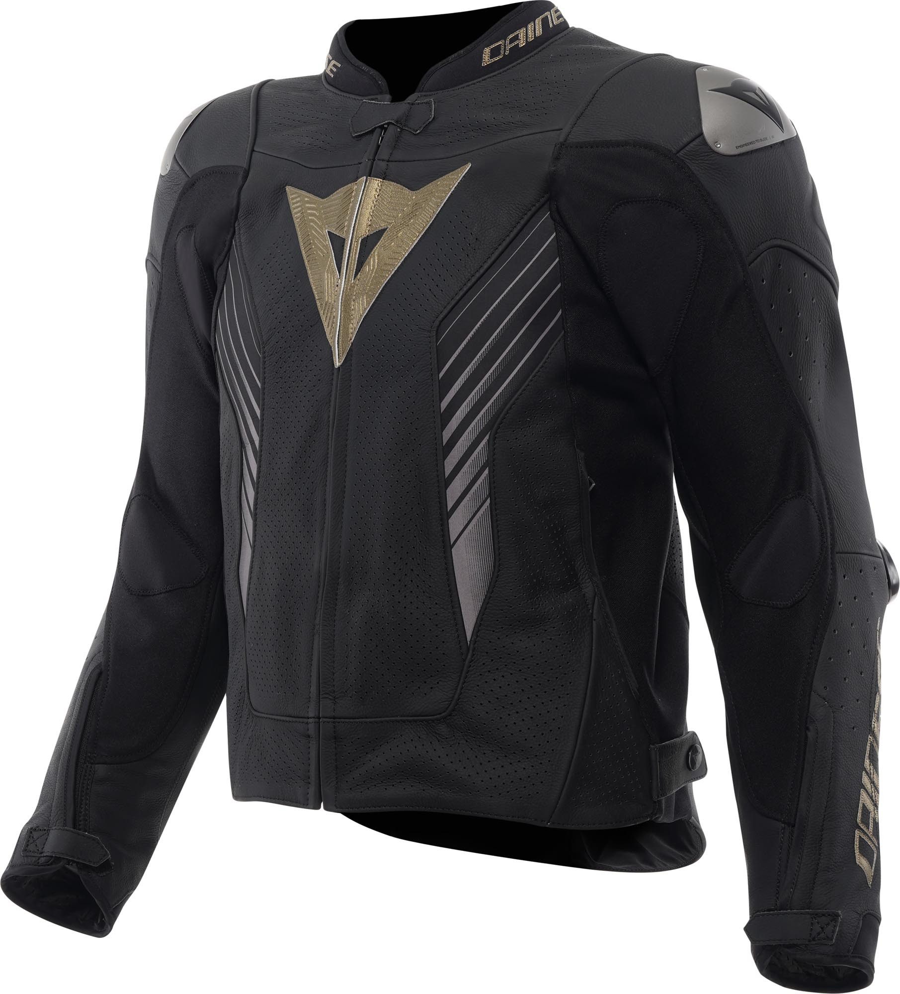 Dainese Motorradjacke Super Speed 5 perforierte Motorrad Lederjacke Airbag vorbereitet,Rückenprotektor vorbereitet,Brustprotektor vor