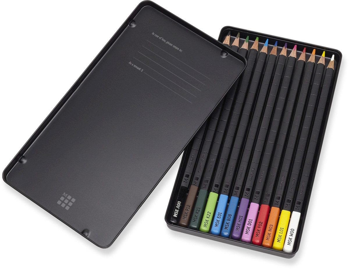 MOLESKINE Maltuch Aquarellstifte VE= 12 Farben
