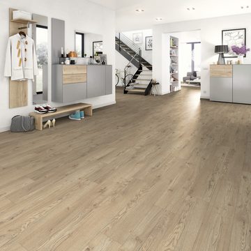 EGGER Laminat EHL181 Limerick Eiche sandbeige, (12mm, 1,496m), Praktisch & wertbeständig