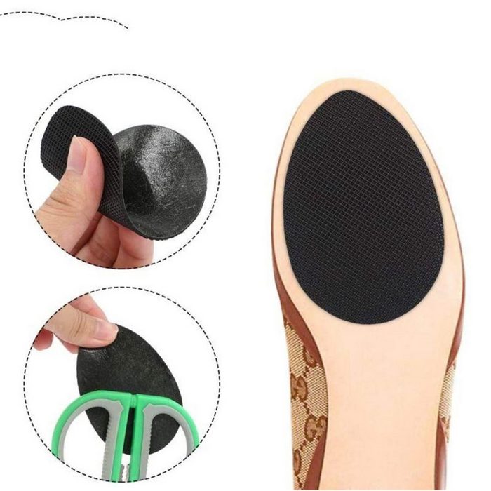 Devenirriche Antirutsch-Aufkleber Schuhgriffe auf der Unterseite der Schuhe Gummisohlenschutz 4 Paar