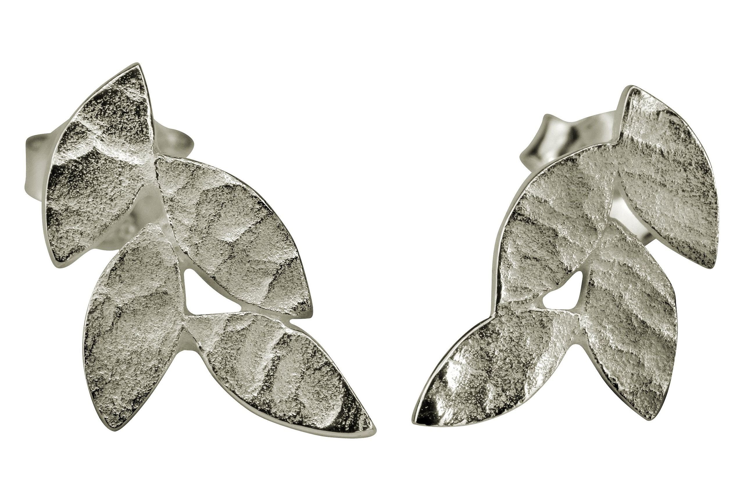 SILBERMOOS Paar Ohrstecker Ohrstecker "Kleiner Zweig", 925 Sterling Silber