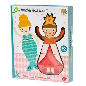 Tender Leaf Toys Magnetspielbausteine Prinzessin und Meerjungfrau 15 Teile Stofftasche Bauklötze magnetisch