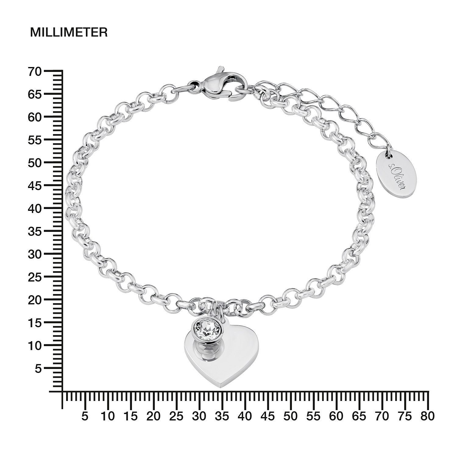 s.Oliver Armband 9023998, Herz, mit Zirkonia günstig online kaufen