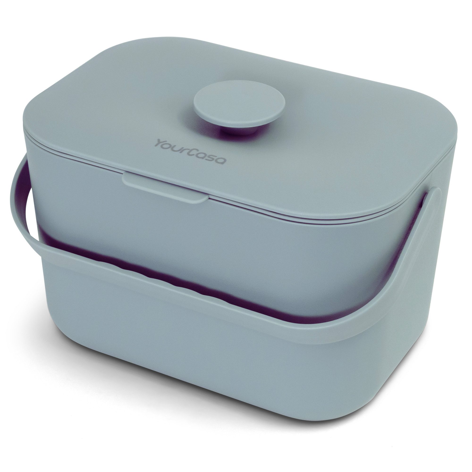 YourCasa Biomülleimer Küche 5L - Komposteimer Küche mit Sieb Spülmaschinenfest, Fassungsvermögen 5L, Spülmaschinenfest