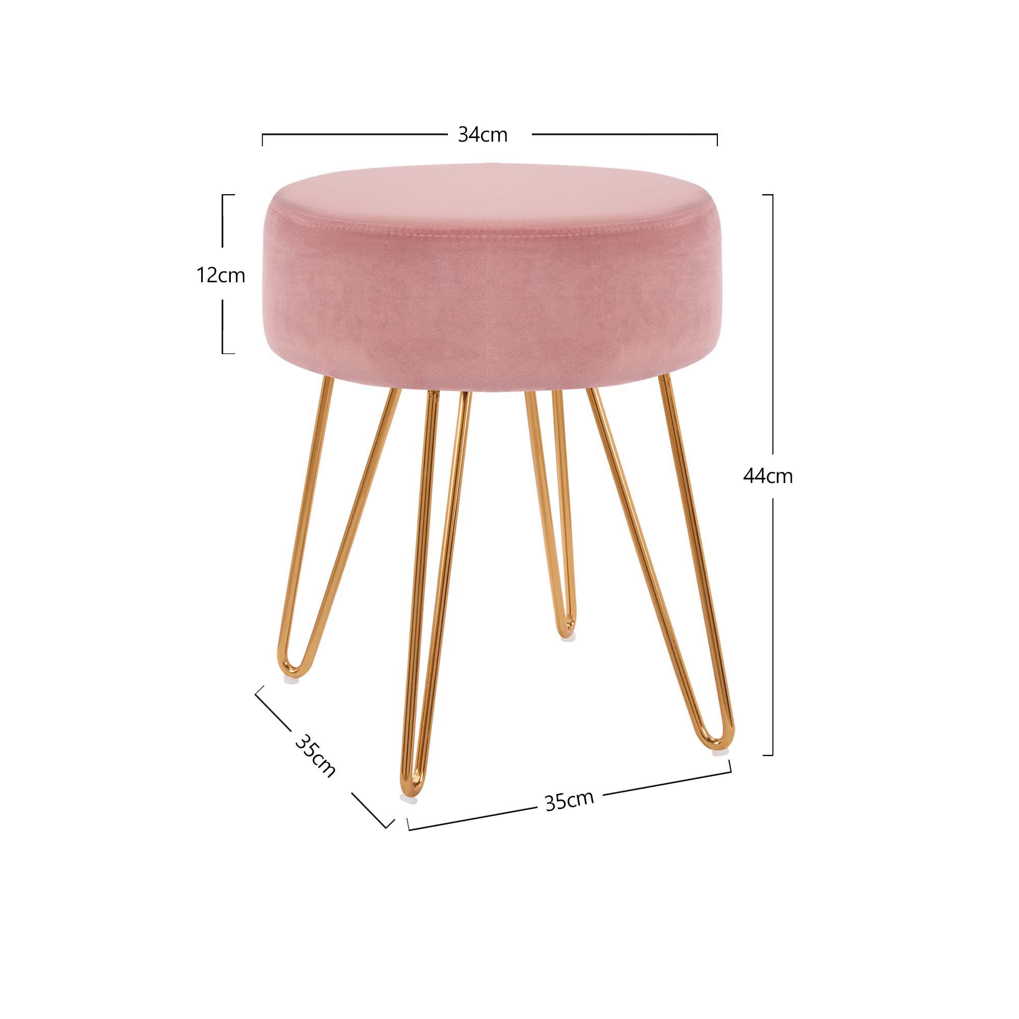 Duhome Hocker (9111), Sitzhocker Rund Hocker Samt oder Stoff Lederoptik Sch günstig online kaufen