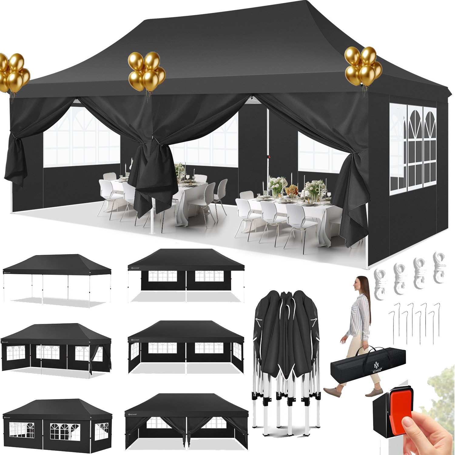 Tooluck Faltpavillon 3X6m Wasserdicht UV 50+ günstig online kaufen