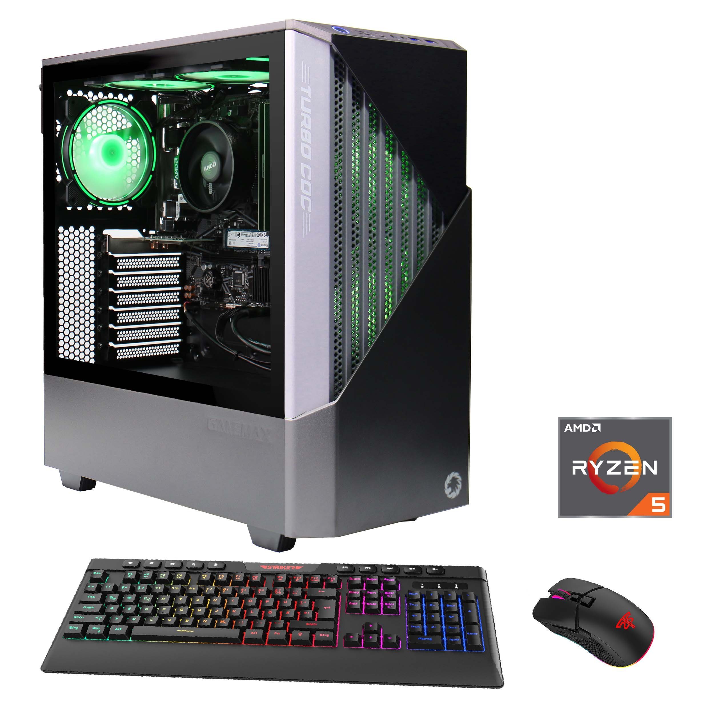 GAMEMAX Contac BG 7060 Gaming-PC RAM, Windows (AMD Luftkühlung, GB 1000 5 11) Ryzen SSD, 5600G, 16 GB