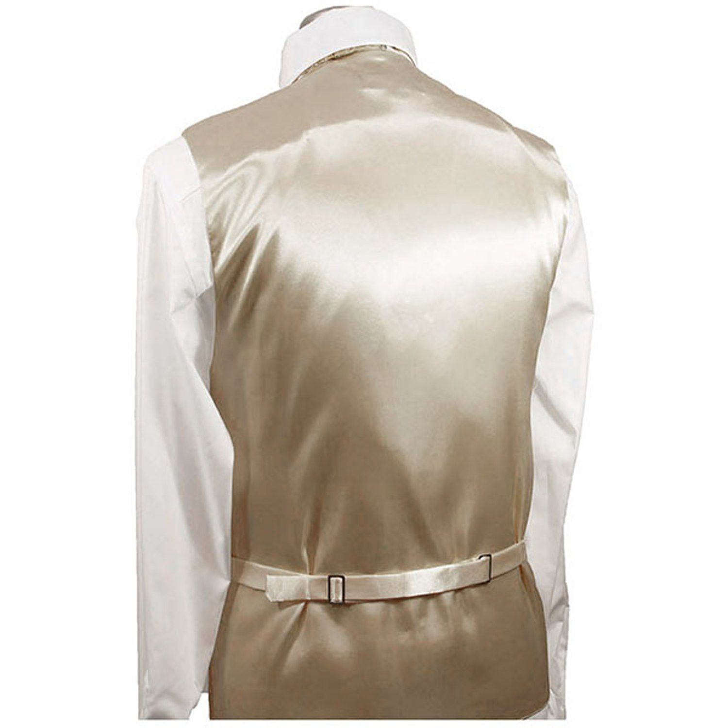 Paul Malone Anzugweste Herren Hochzeitsweste mit Plastron Set 2tlg florale - Bräutigam (Set, 2-tlg., mit Weste und Plastron) cappuccino braun V42, Gr. 48 (XS)