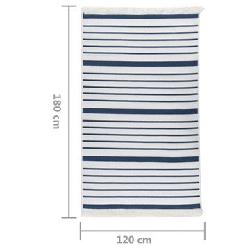 Teppich Marineblau 120x180 cm Baumwolle, furnicato, Rechteckig