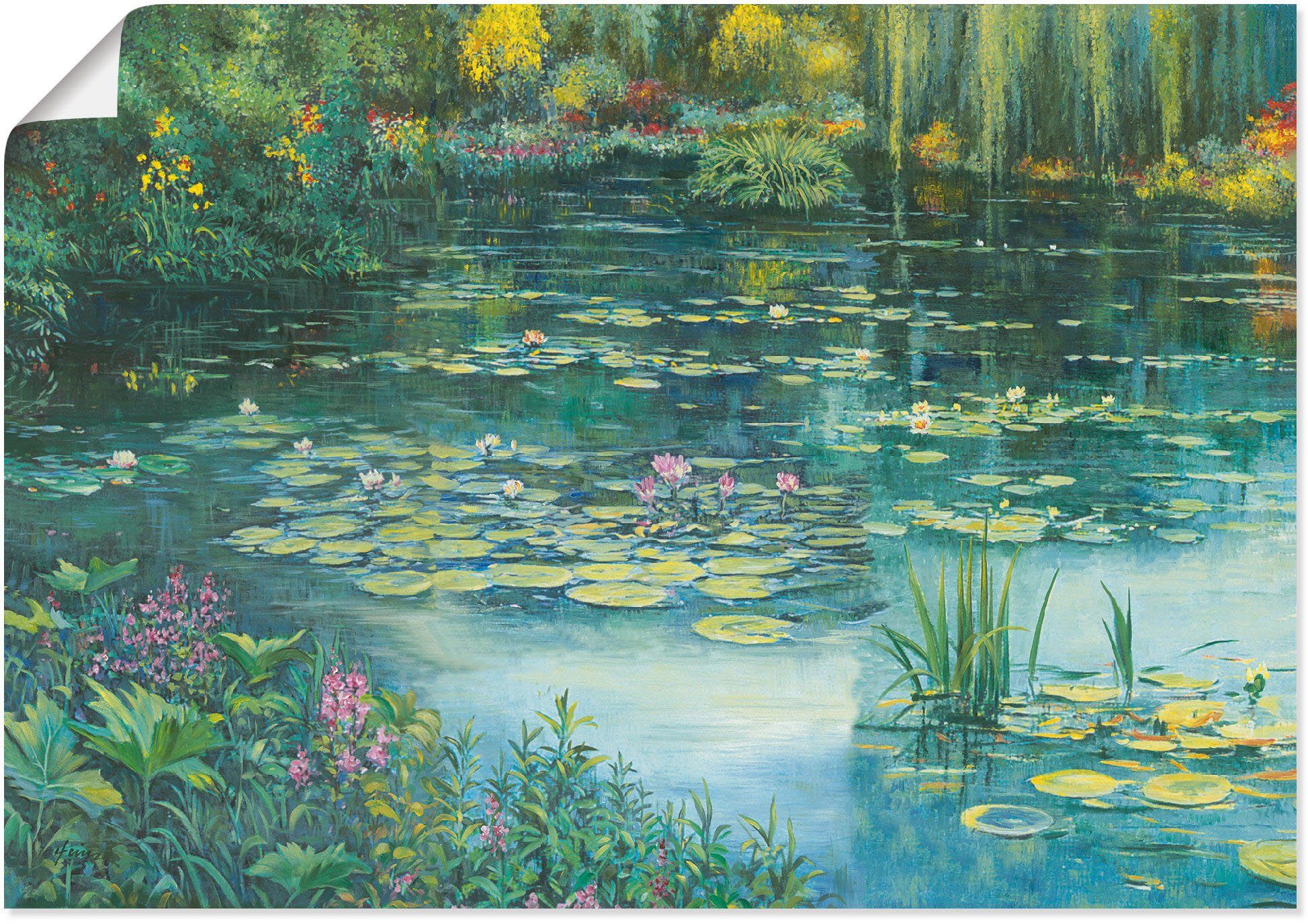 oder I, Wandbild St), Teichlandschaft Gewässer Größen (1 in als Poster Leinwandbild, versch. Alubild, Artland Wandaufkleber