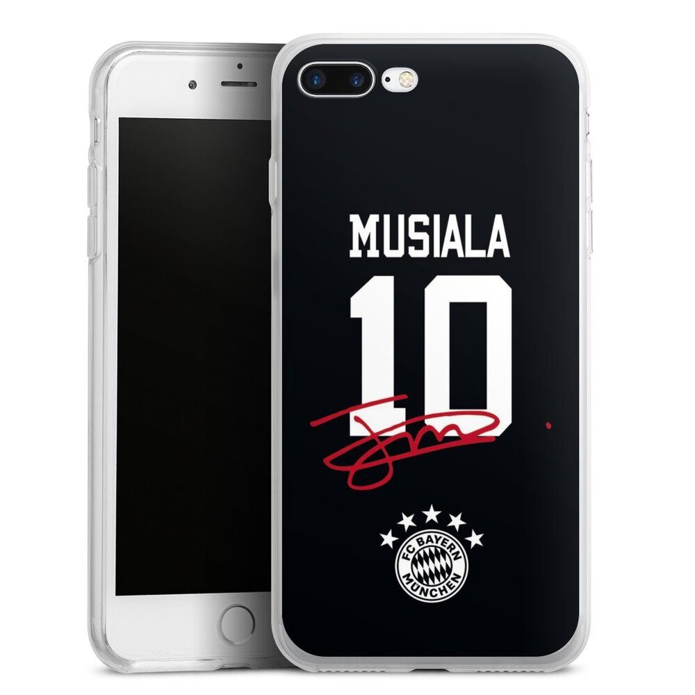 DeinDesign Handyhülle FC Bayern München Jamal Musiala FCB Musiala 10, Apple iPhone 8 Plus Silikon Hülle Bumper Case Handy Schutzhülle