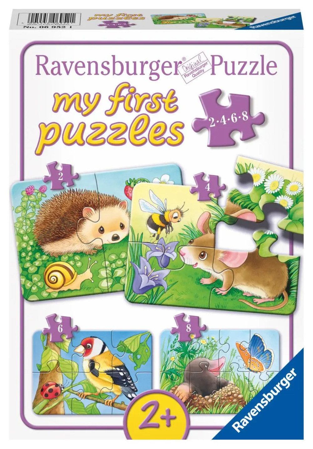 Ravensburger Puzzle Süße Gartenbewohner. My first Puzzles. 4 Motive, Puzzleteile