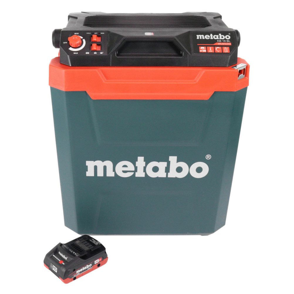 metabo Kühlbox KB 18 BL Akku Kühlbox 18 V mit Warmhaltefunktion 28 l Brushless + 1x