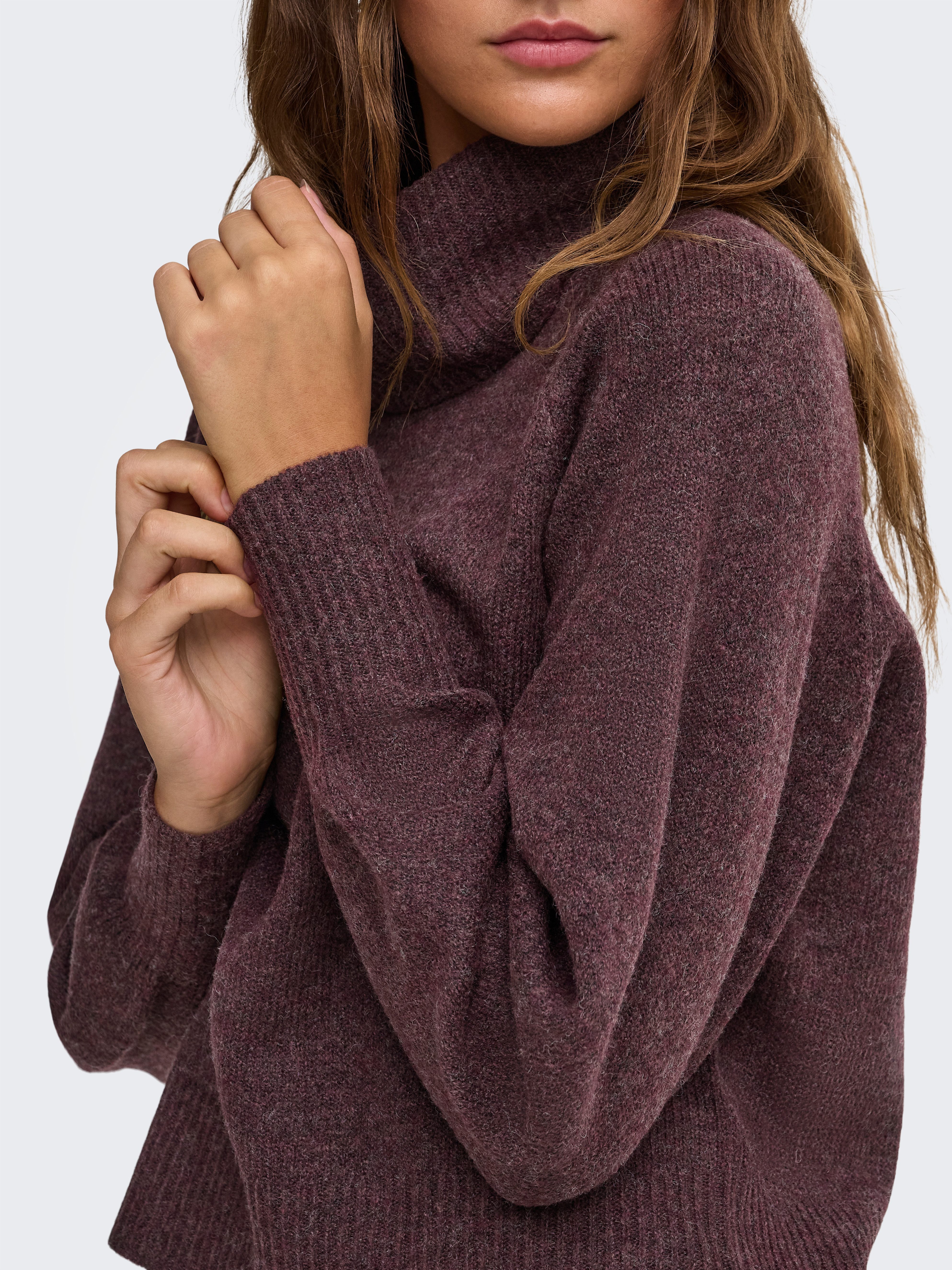 ONLY Rollkragenpullover ONLOLIVIA LS ROLL NECK CC KNT Materialmix, regular fit