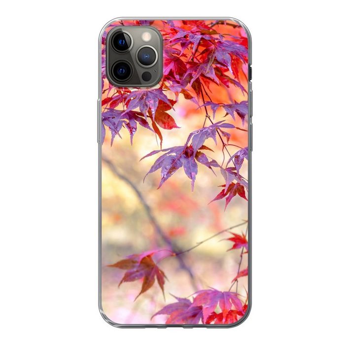 MuchoWow Handyhülle Japanischer Ahorn mit roten Blättern Handyhülle Apple iPhone 13 Pro Max Smartphone-Bumper Print Handy