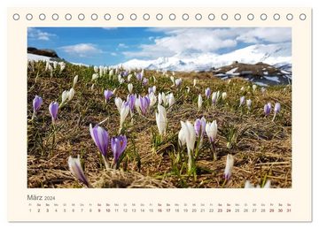 CALVENDO Wandkalender Alpen Blick (Tischkalender 2024 DIN A5 quer), CALVENDO Monatskalender