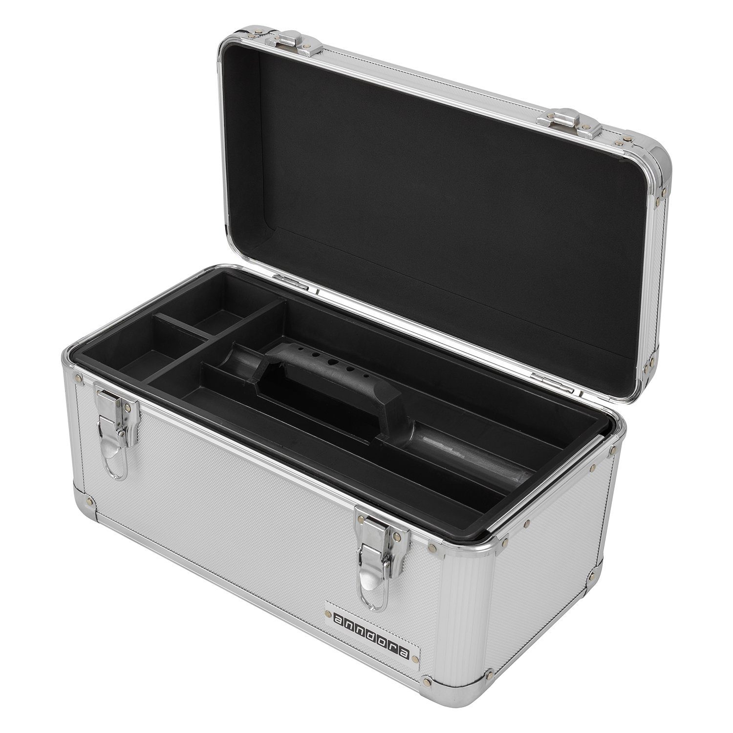 anndora - silber Werkzeugbox 13 Transportbox Werkzeugkasten L Werkzeugkoffer