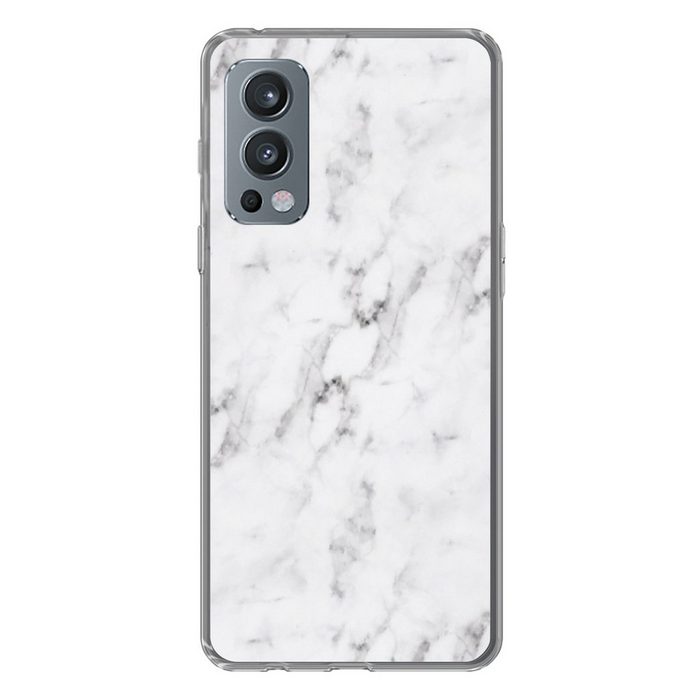 MuchoWow Handyhülle Marmor - Luxus - Weiß - Grau - Marmoroptik Phone Case Handyhülle OnePlus Nord 2 Silikon Schutzhülle