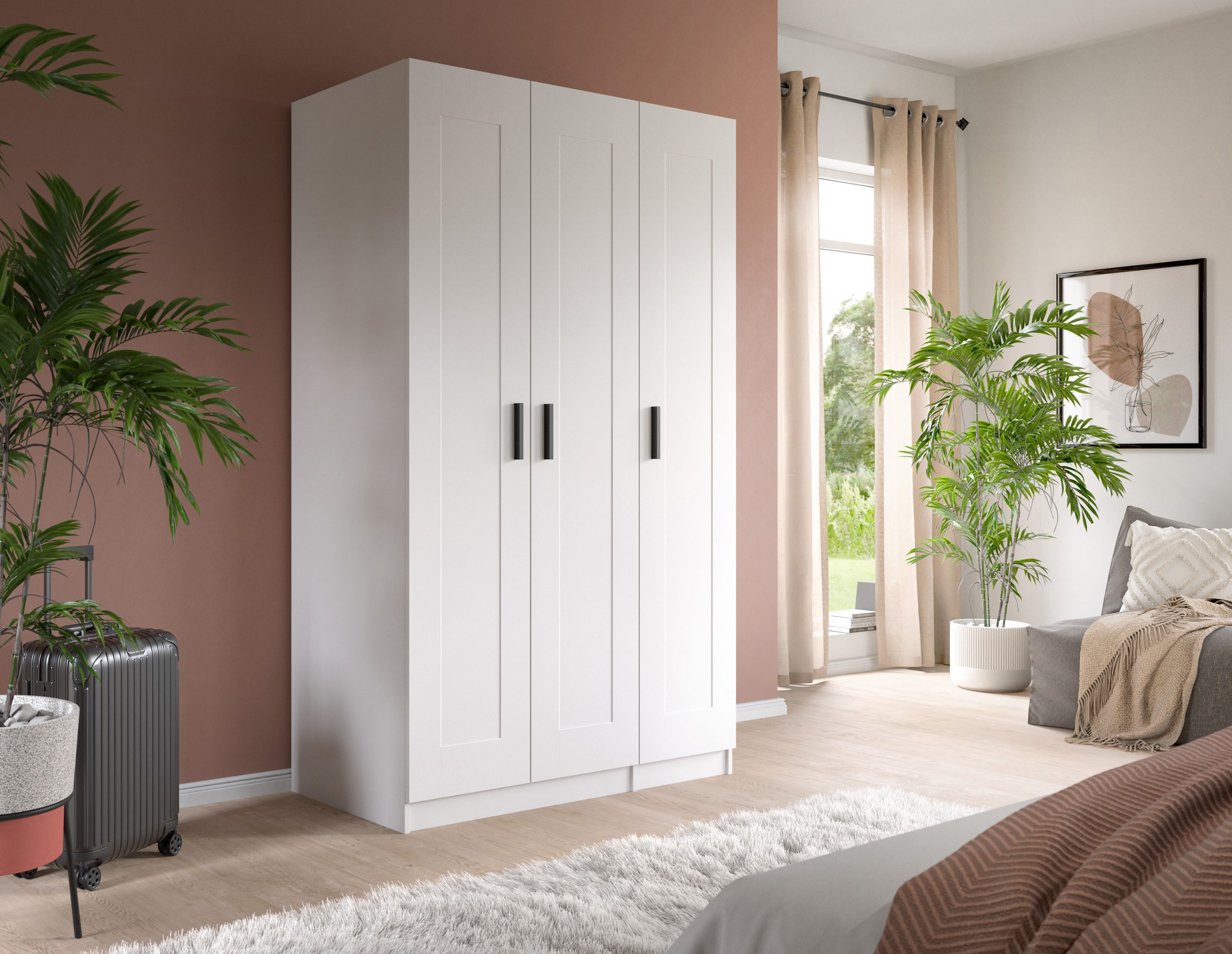 Home affaire Kleiderschrank Farmsen, Schlafzimmerschrank, Garderobe, Schrank (in verschiedenen Größen und Ausführungen erhältlich) Kleiderschrank, Schlafzimmer, Garderobenschrank, Flur