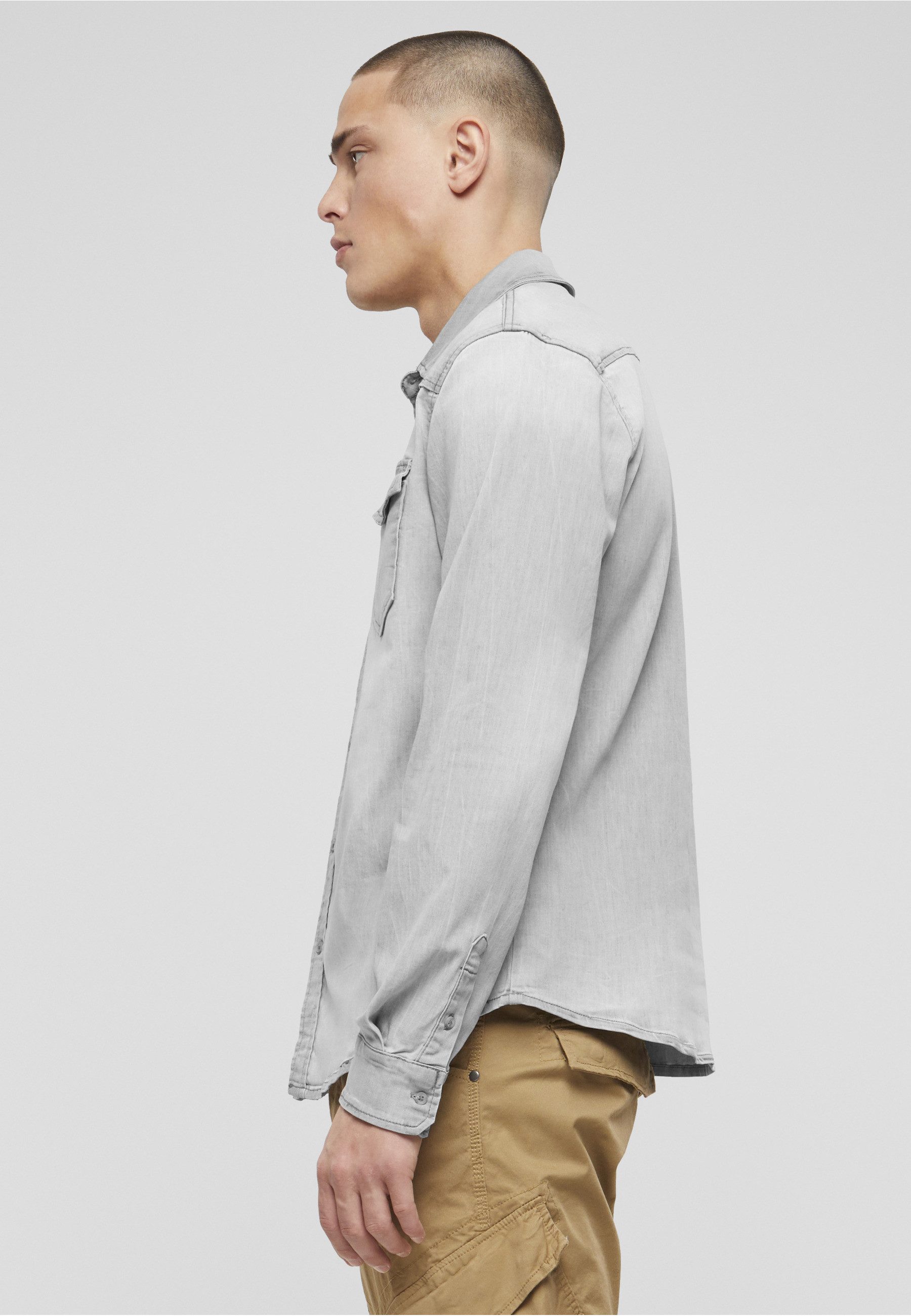 Brandit Langarmhemd Brandit Herren Riley Denim Shirt (1-tlg)