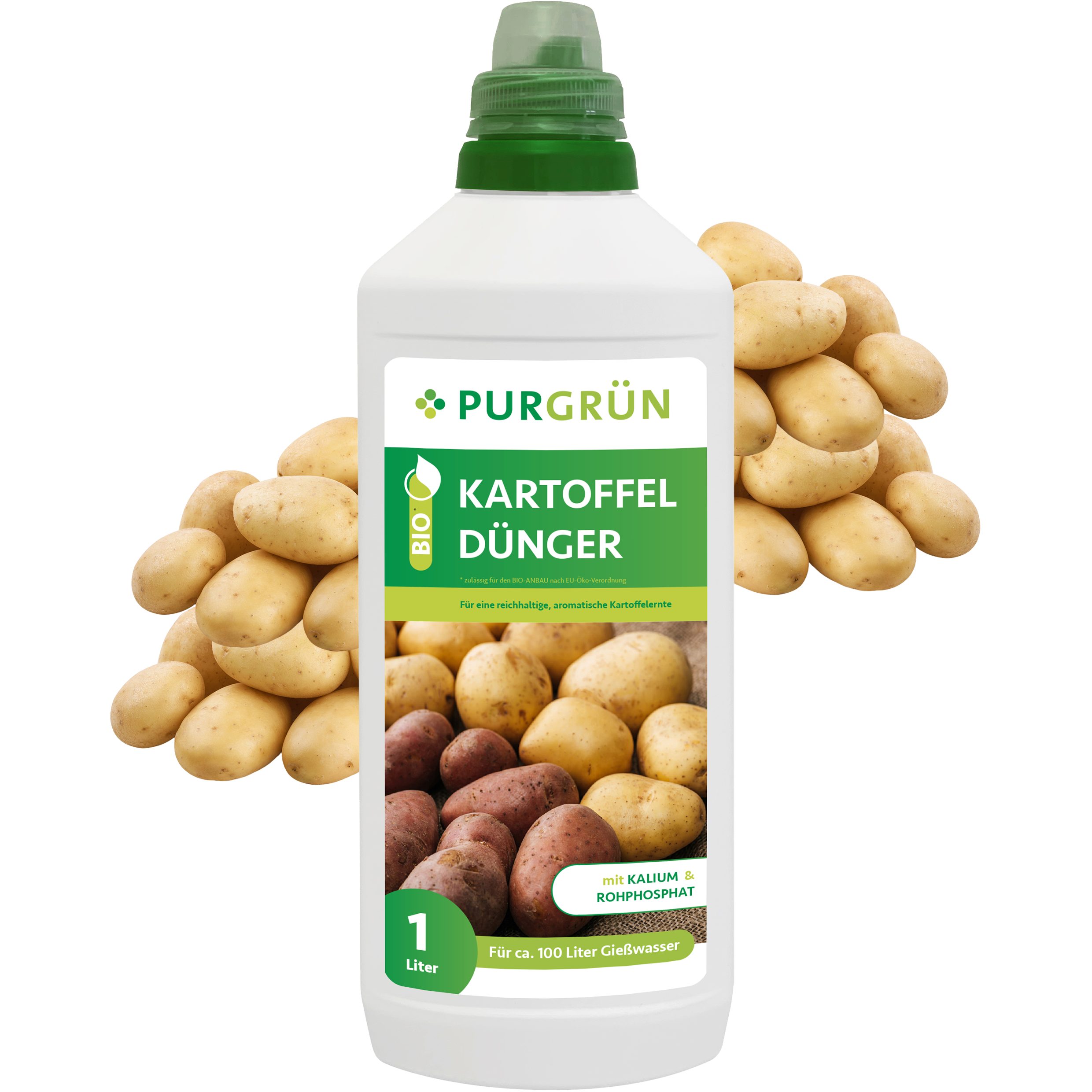 Gemüsedünger Purgrün Bio Kartoffel Dünger, NPK 4+1+7, Algenextrakt, 1 Liter