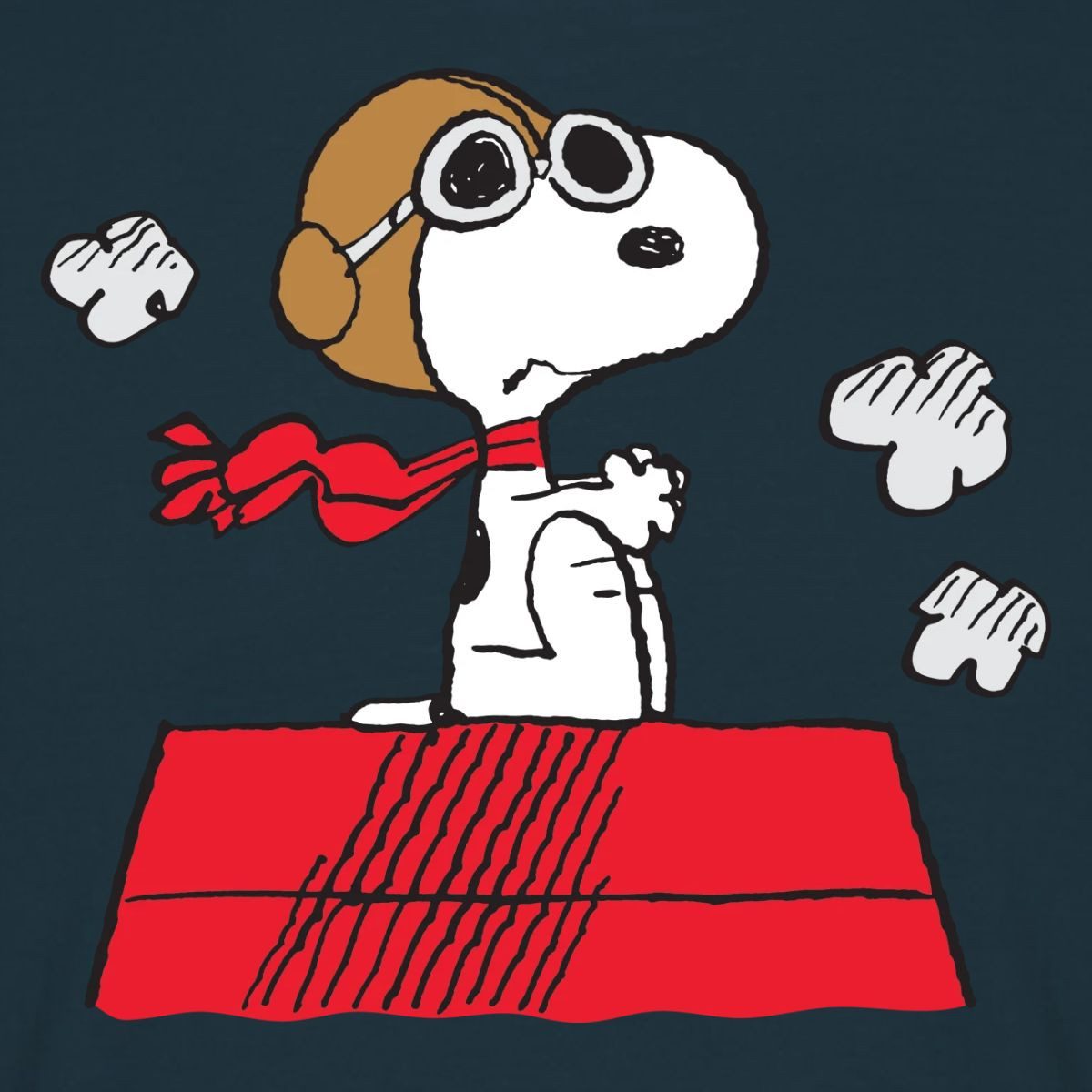 Spreadshirt T-Shirt Peanuts Snoopy Pilot Fliegen Männer T-Shirt (1-tlg)