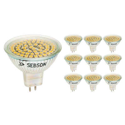 SEBSON LED-Leuchtmittel LED Lampe GU5.3 / MR16 warmweiß 3.5W 12V Цибулини - 10er Pack