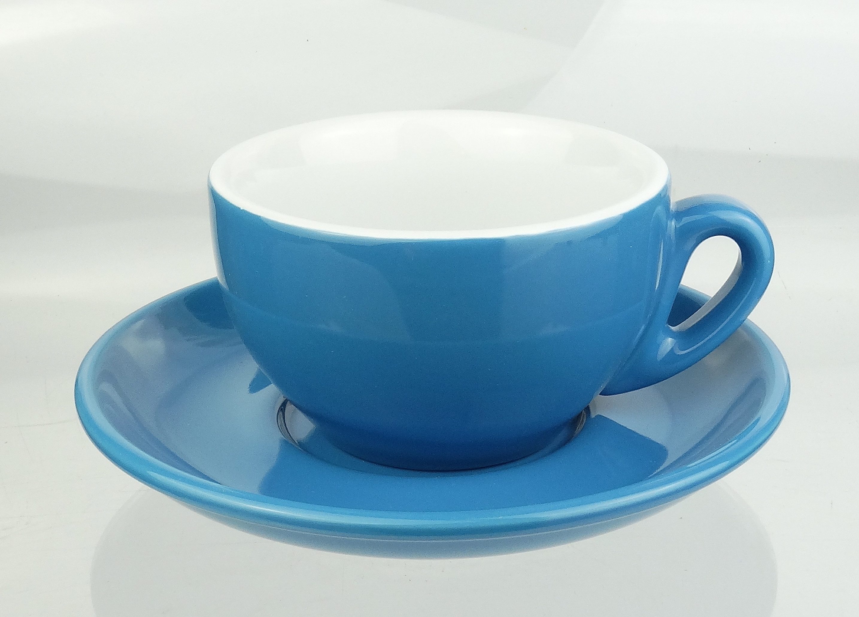 Nuova Point Cappuccinotasse dickwandig, blau, max 200 ml, 2-tlg., Porzellan