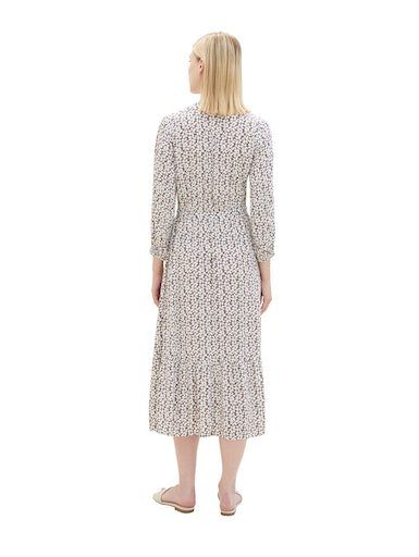 TOM TAILOR Midikleid design mit floral Raglanärmeln grey