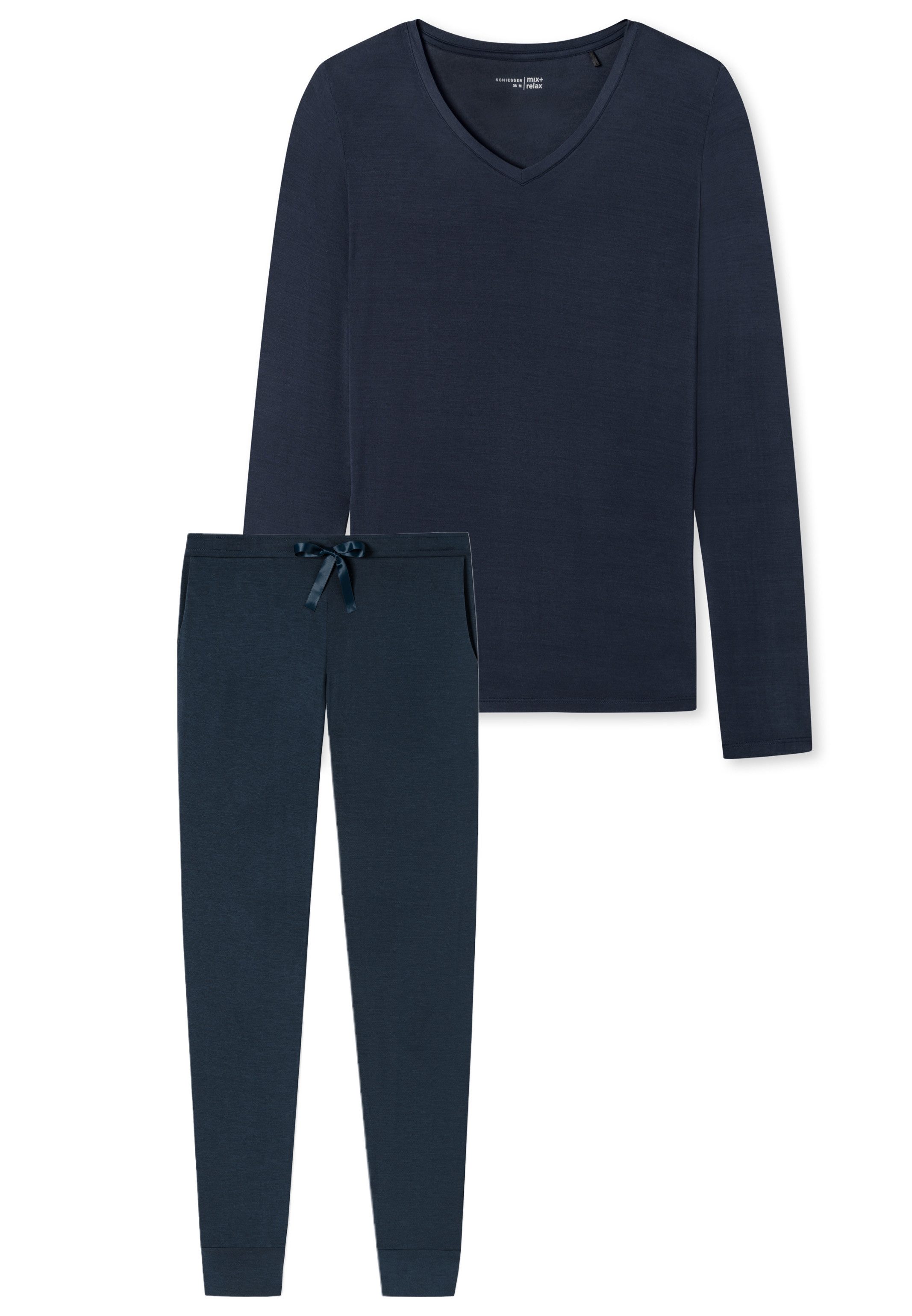 Schiesser Pyjama Modal (Set, 2 tlg) Schlafanzug Langarm günstig online kaufen