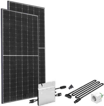 offgridtec Solaranlage Solar-Direct 830W HM-800, 415 W, Monokristallin, Schukosteckdose, 10 m Anschlusskabel, ohne Halterung mit Stromzähler