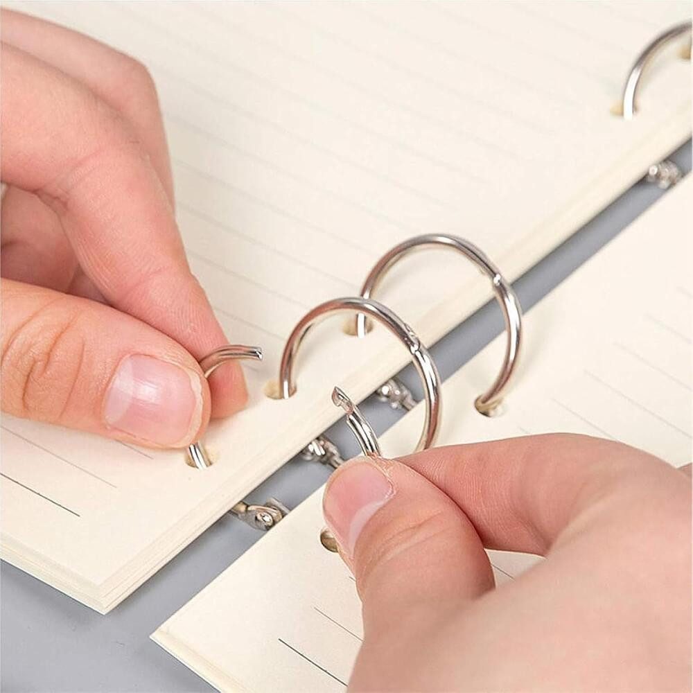 FELIXLEO Schlüsselanhänger Buchringe 120 Stück 22mm Metall Binder Ringe für Scrapbooking (120-tlg) – Bild 5 von 5