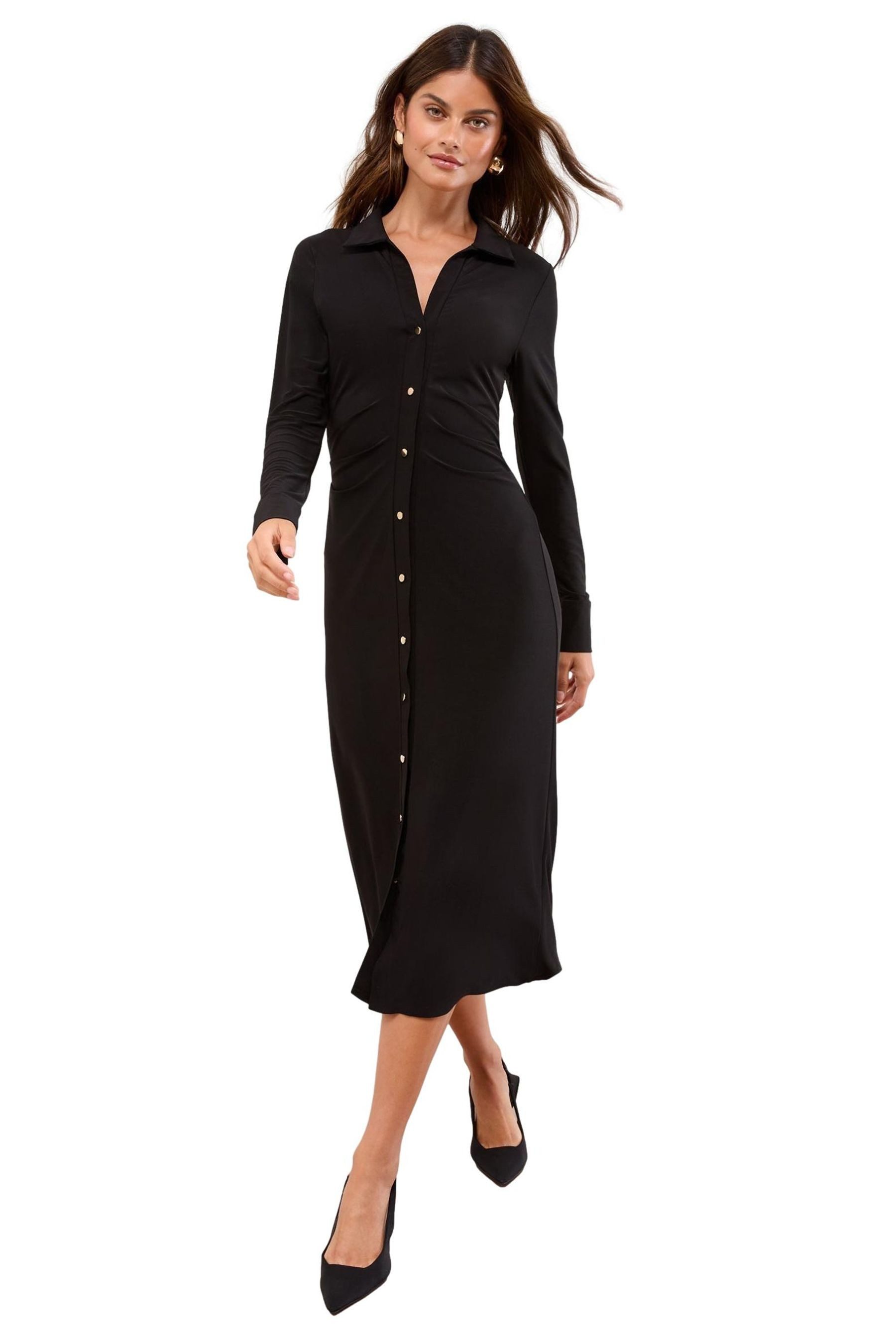 Midikleid Lipsy Geknöpftes Midi-Hemdkleid aus Jersey Regular
