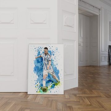 JUSTGOODMOOD Poster Premium ® Lionel Messi Fußball Poster · Wasserfarben · ohne Rahmen
