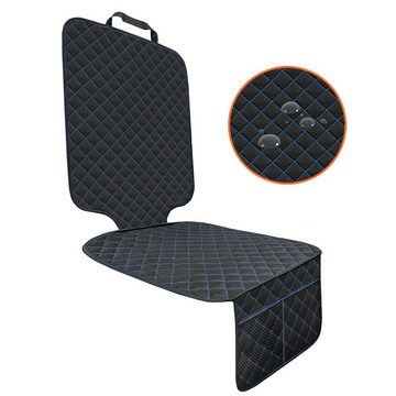 L & P Car Design Kindersitzunterlage Kindersitzschoner in scharz mit blauer Naht ISOFIX geeignet, 2 Stück