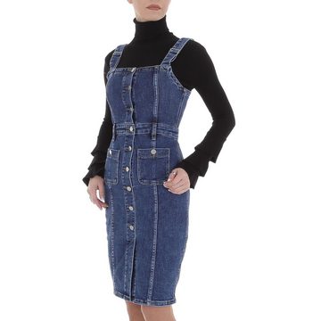 Ital-Design Jeanskleid Damen Freizeit Used-Look Stretch Jeanskleid in Blau