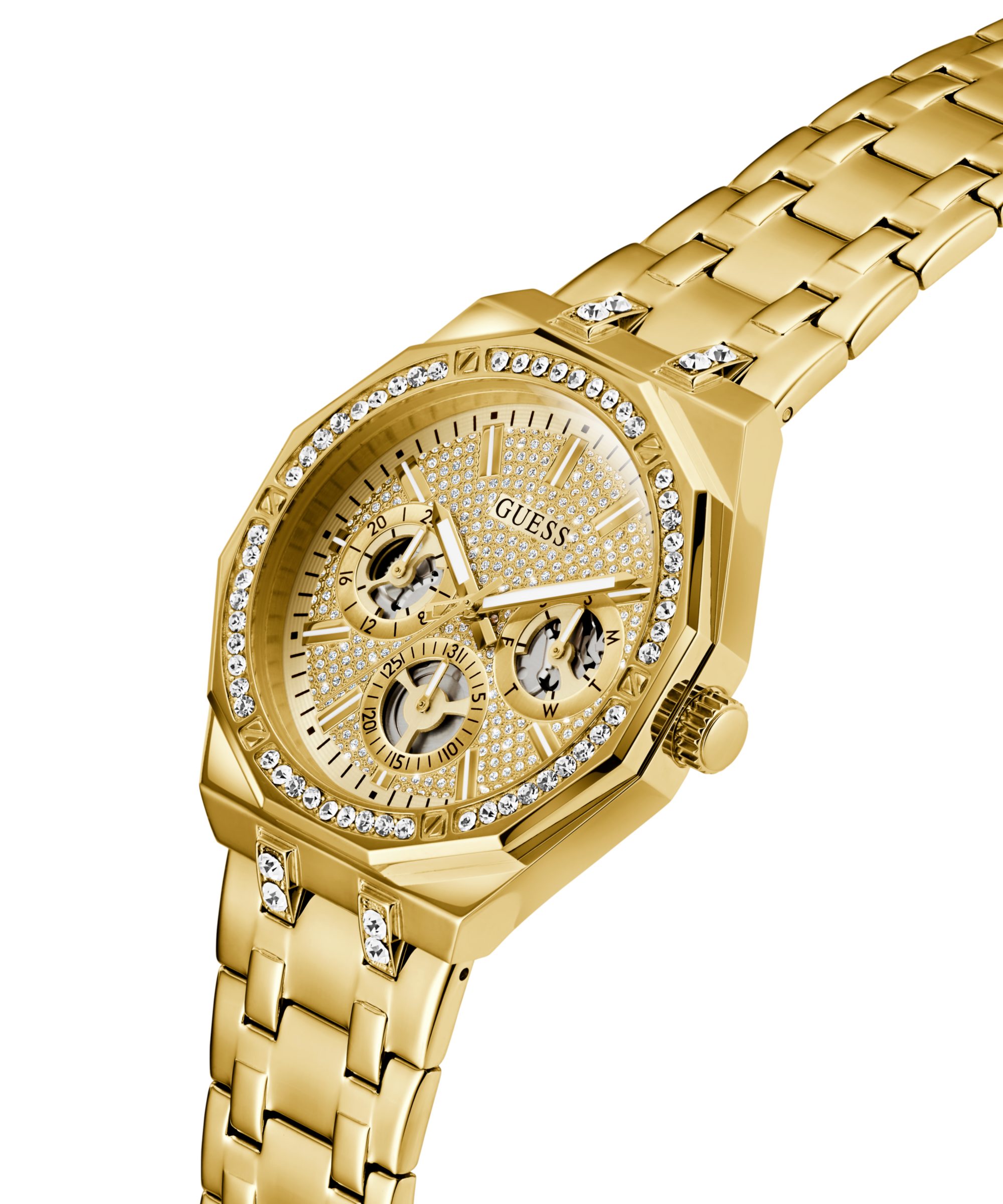 Guess Multifunktionsuhr KRYPTONITE GW0960G2, Quarzuhr, Armbanduhr, Herrenuhr, Edelstahlarmband, Datum