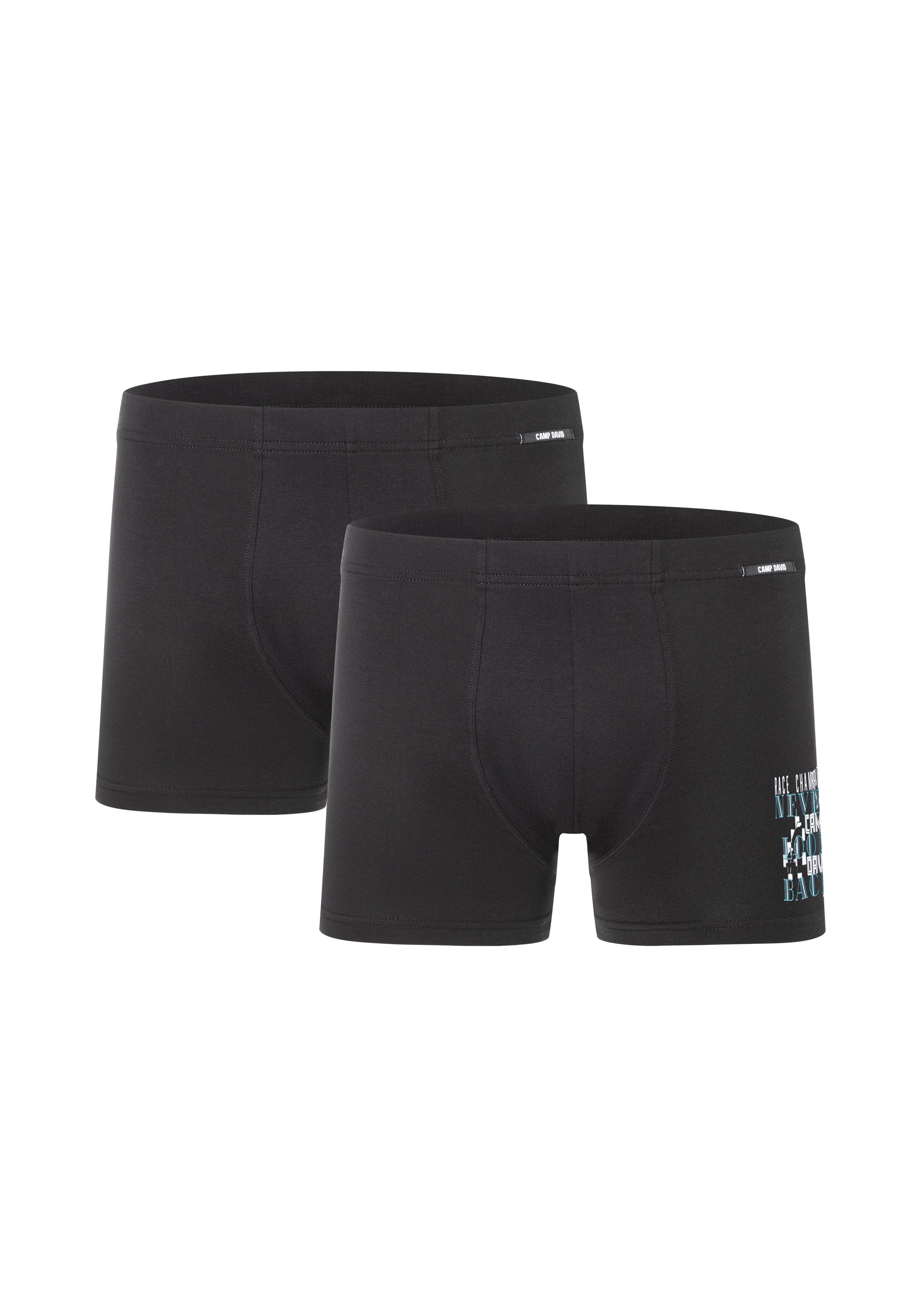CAMP DAVID Boxershorts casual (2er Pack) mit elastischem Bund