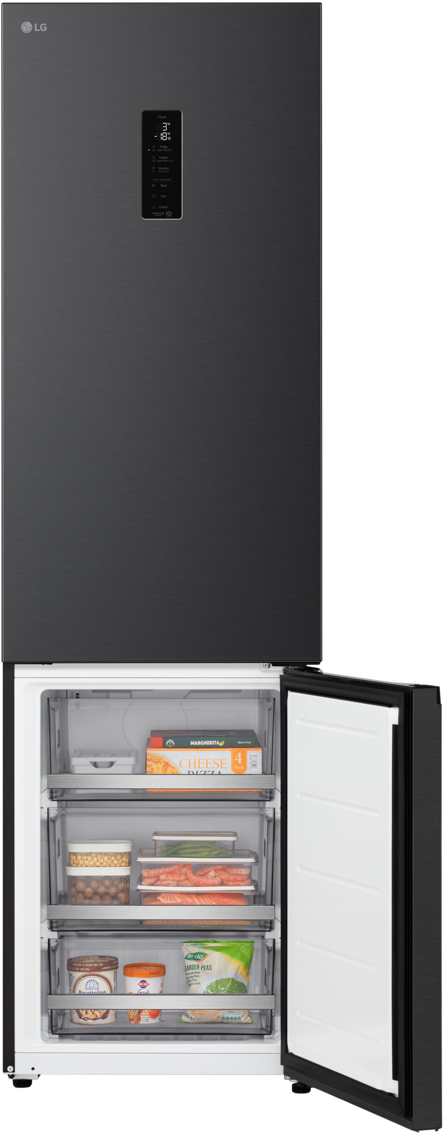 LG Kühl-/Gefrierkombination Serie 7 GBBS727AEV, 203 cm hoch, 59,7 cm breit, Vollintegrierbarer Kühlschrank dank frontaler Luftzufuhr und Abluft