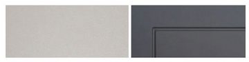 Feldmann-Wohnen Küchenzeile Kvantum, 380cm grau matt/graphit matt 12-teilig inkl. Arbeitsplatte