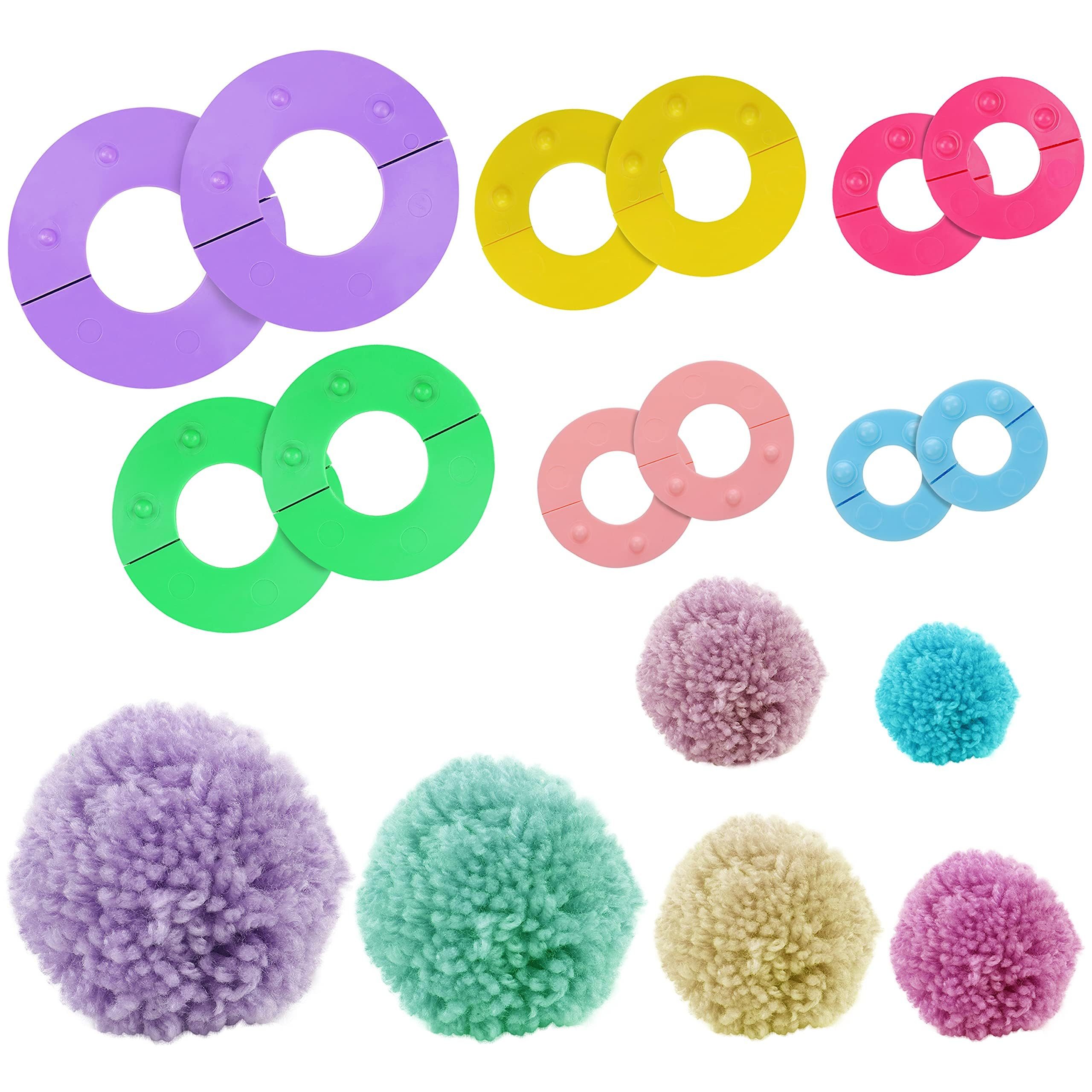 Curtzy Streudeko Pompom Set - 6 Größen für Bastelprojekte, (1-tlg)