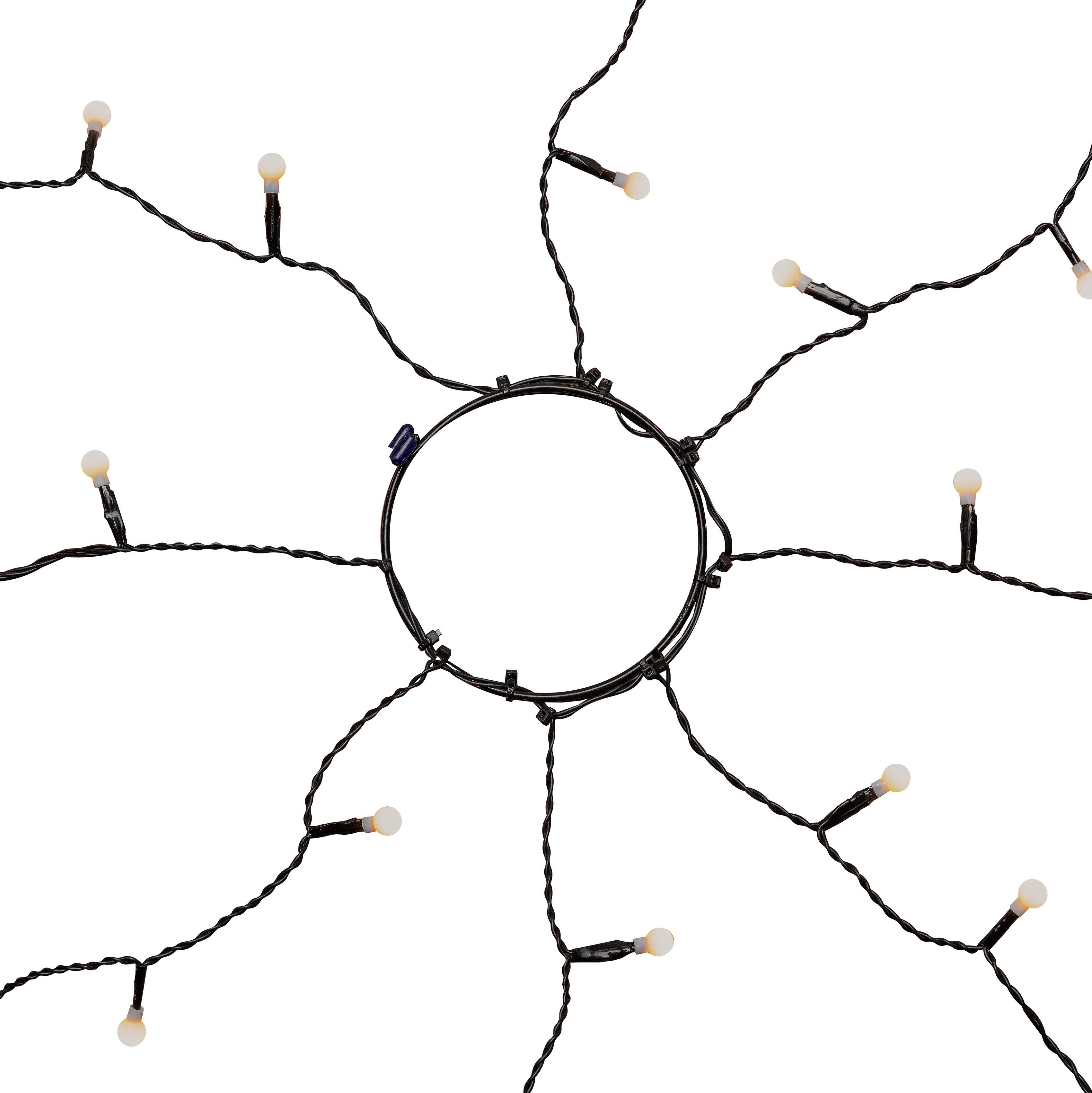 Christbaumschmuck, 17, KONSTSMIDE Weihnachtsdeko Ring Ø à Globes, LED-Baummantel Stränge 8 mit aussen, vormontiert, 560 Dioden Dioden, 70