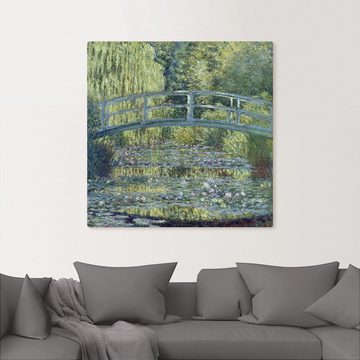 Artland Leinwandbild Der Seerosenteich, Harmonie in Grün, Gartenbilder (1 St), auf Keilrahmen gespannt