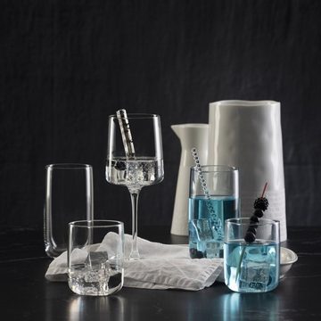 Pasabahce Glas Iconic Grau Trinkglas, Glas, 3er Set