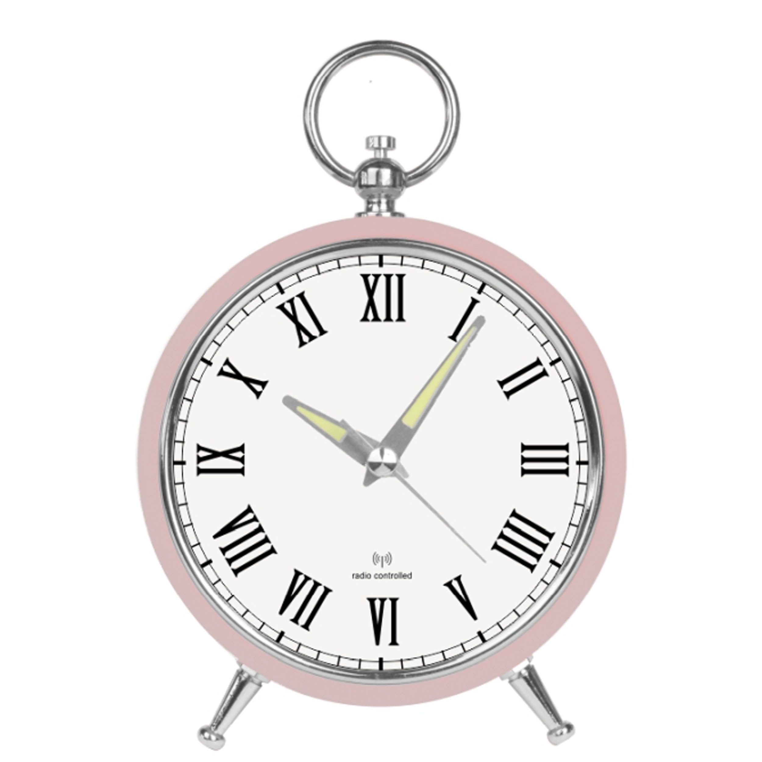 Miraval Quarzwecker Analoger Wecker Alt-Rosa mit Licht Hintergrundbeleuchtung, Snooze & robustes Metallgehäuse