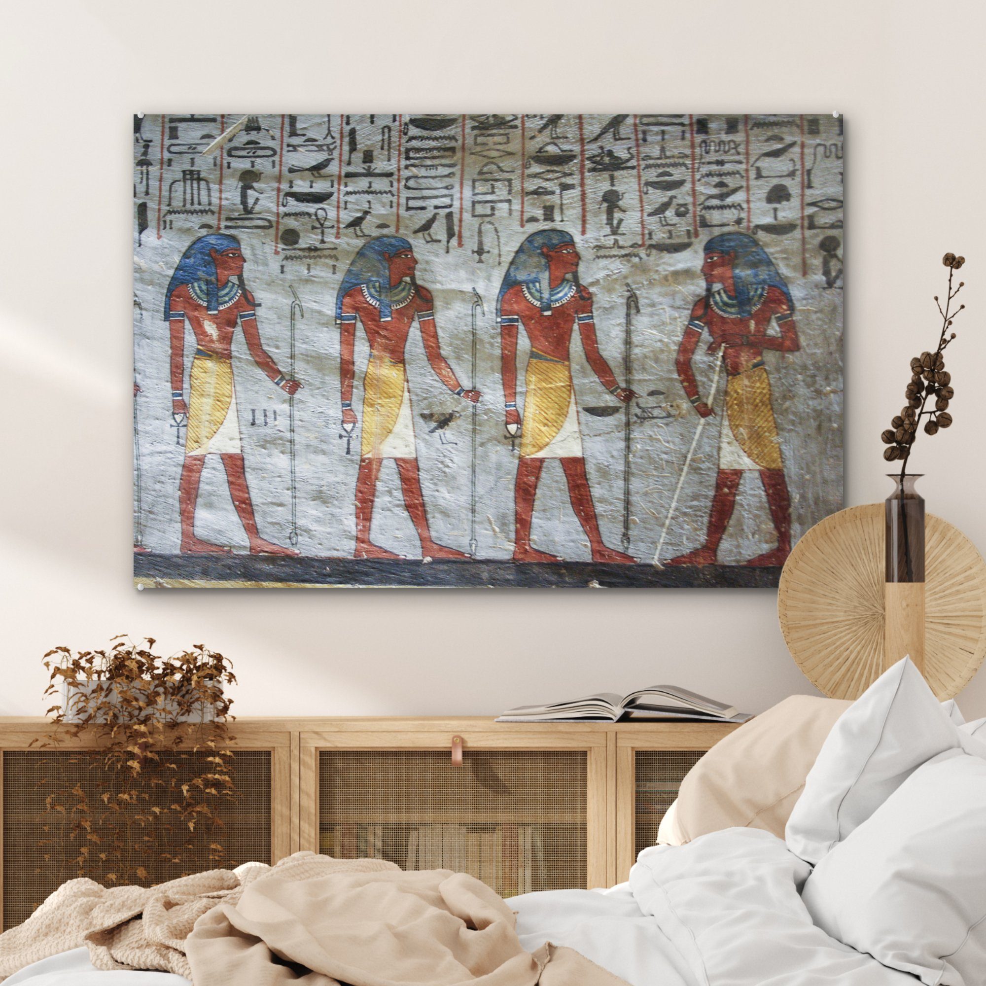 Pharaonen MuchoWow Wand, Acrylglasbilder der Schlafzimmer Acrylglasbild St), Wohnzimmer (1 & an