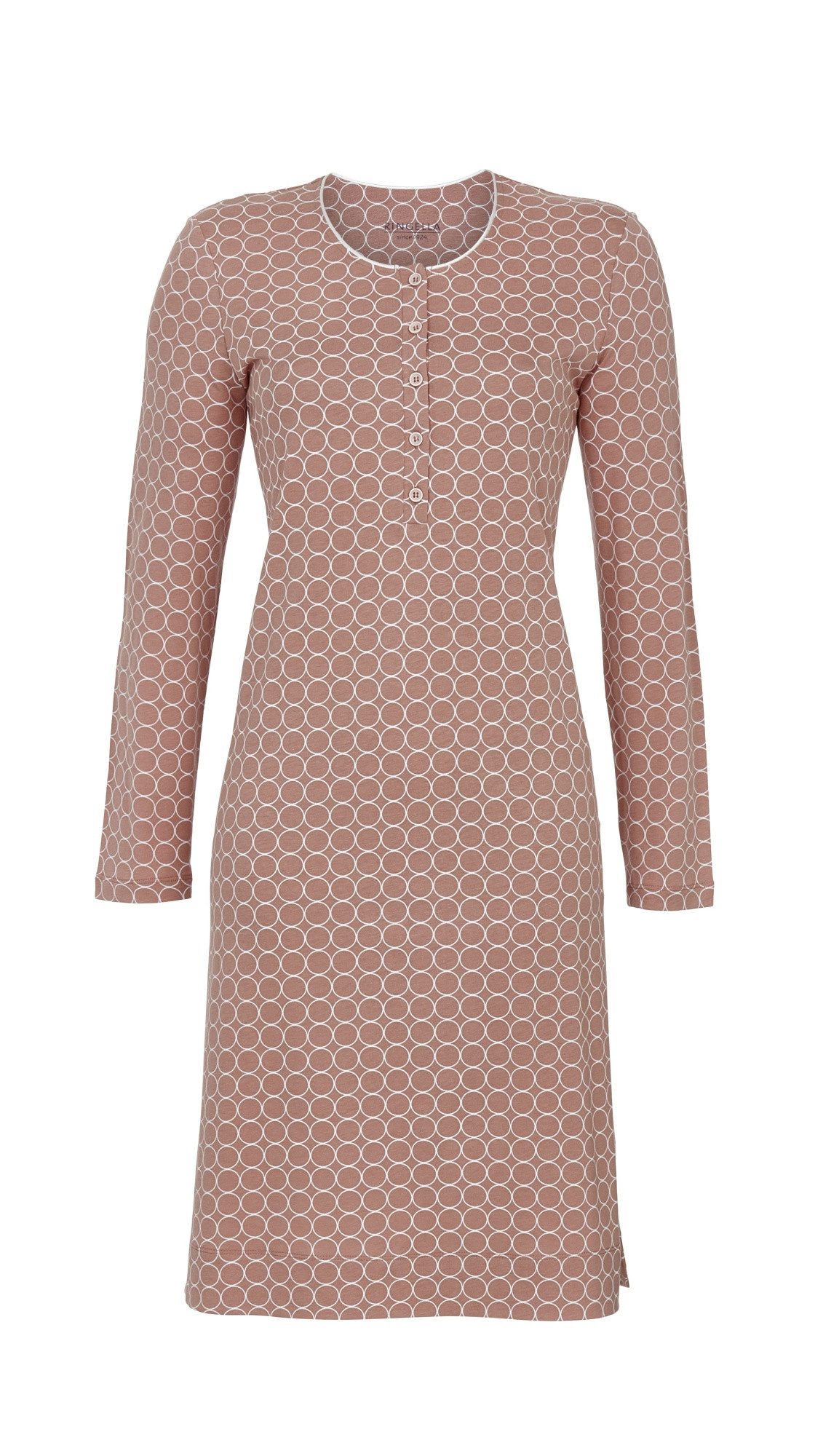 Ringella Nachthemd - Sleepshirt aus Baumwolle/Modal mit Knopfleiste und Grafikdessin